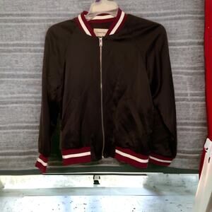 Babaton Womens Chelsey Satin Bomber Jacket size M